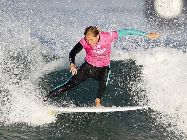 Gilmore surfing in France earlier this year.