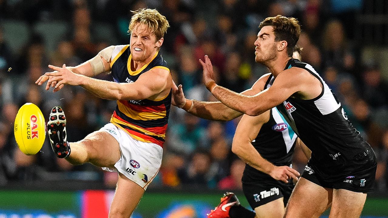 Adelaide and Port Adelaide look set to face off in three weeks’ time - in South Australia. (Photo by Daniel Kalisz/Getty Images)