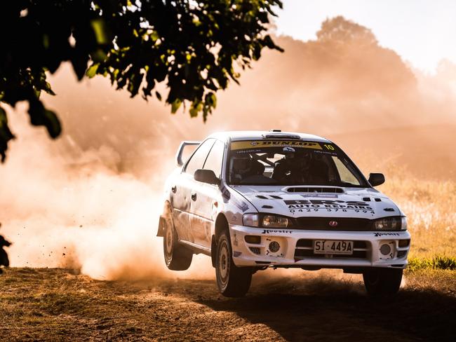 Bodie Reading and Mark Young competing at Rally Queensland. Picture: Wishart Media