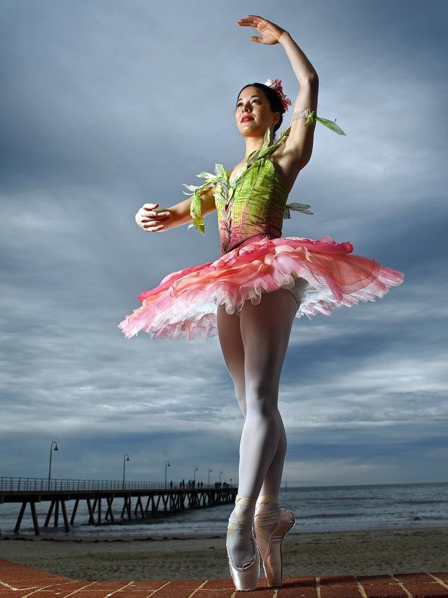 Jill Ogai, pictured at Glenelg Jetty, says she is “100 per cent a Bondi girl. Picture: Tom Huntley