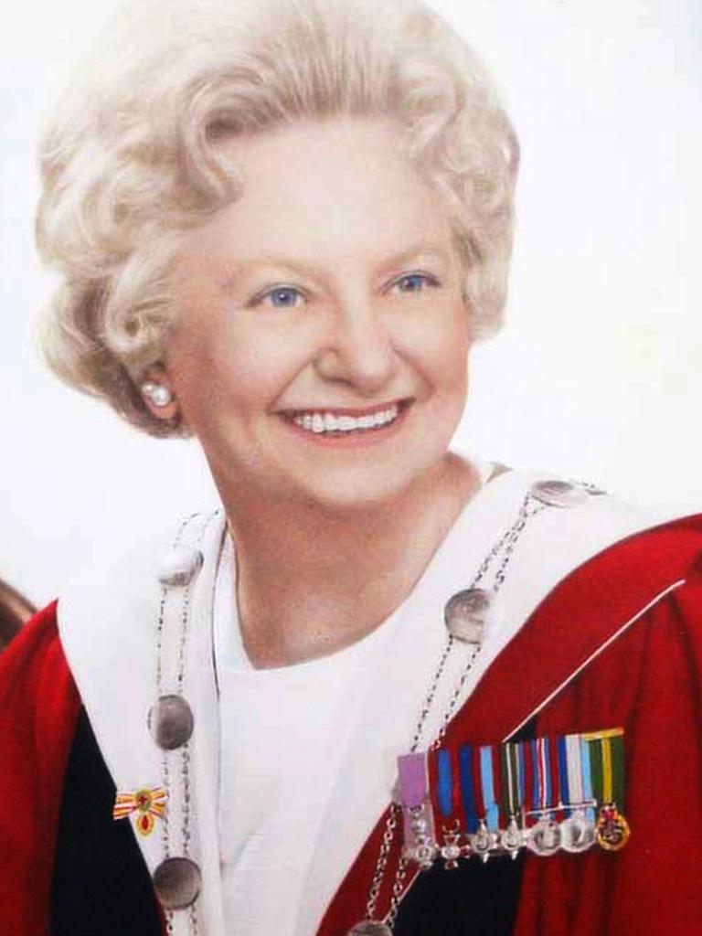 Sister Viv wearing her medals.