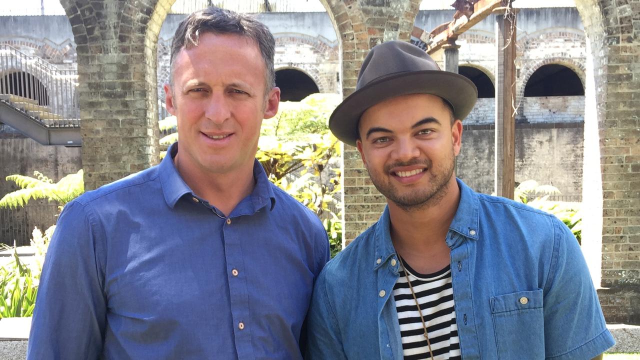 Titus Day and Guy Sebastian in happier times, before their bitter split.