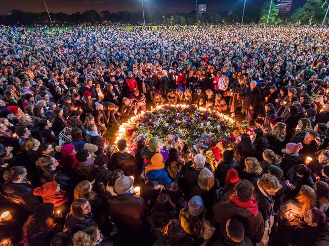 The Reclaim Princes Park vigil on June 18, 2018. Picture: Jason Edwards