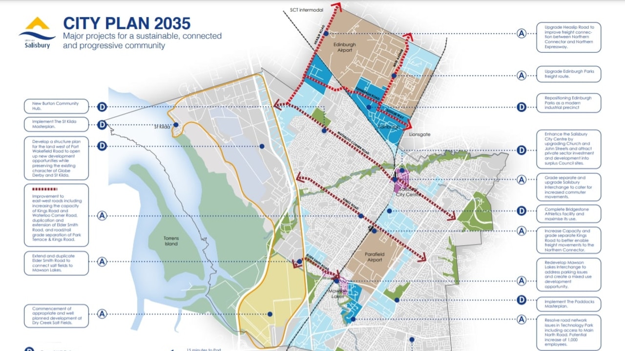 The council's new plan has proposed 15,000 new homes west of Port Wakefield Road. Picture: Salisbury Council.