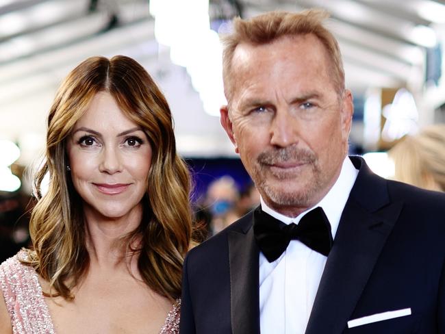 SANTA MONICA, CALIFORNIA - FEBRUARY 27: Christine Baumgartner and Kevin Costner attend the 28th Screen Actors Guild Awards at Barker Hangar on February 27, 2022 in Santa Monica, California. 1184596 (Photo by Dimitrios Kambouris/Getty Images for WarnerMedia)