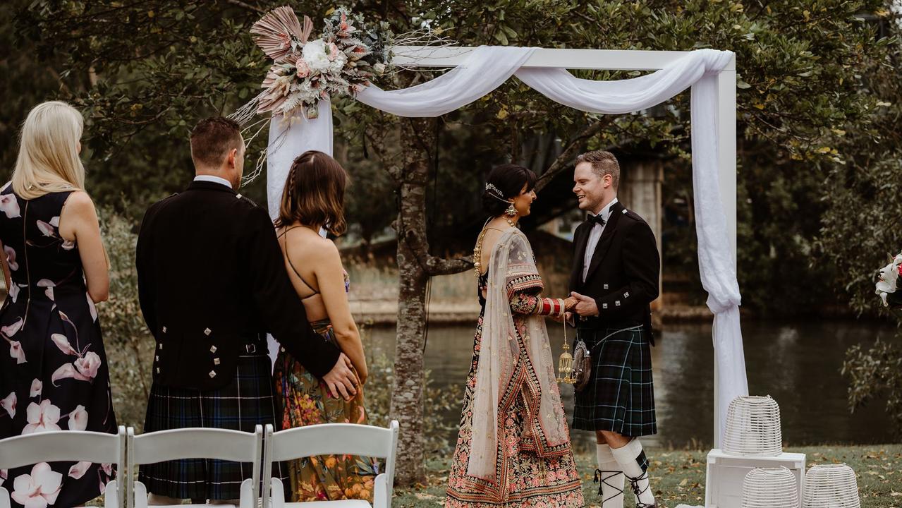 Pria Puri and Craig McCallum’s wedding was held when Covid-19 restrictions were still in place. Picture Rach Martin Photography