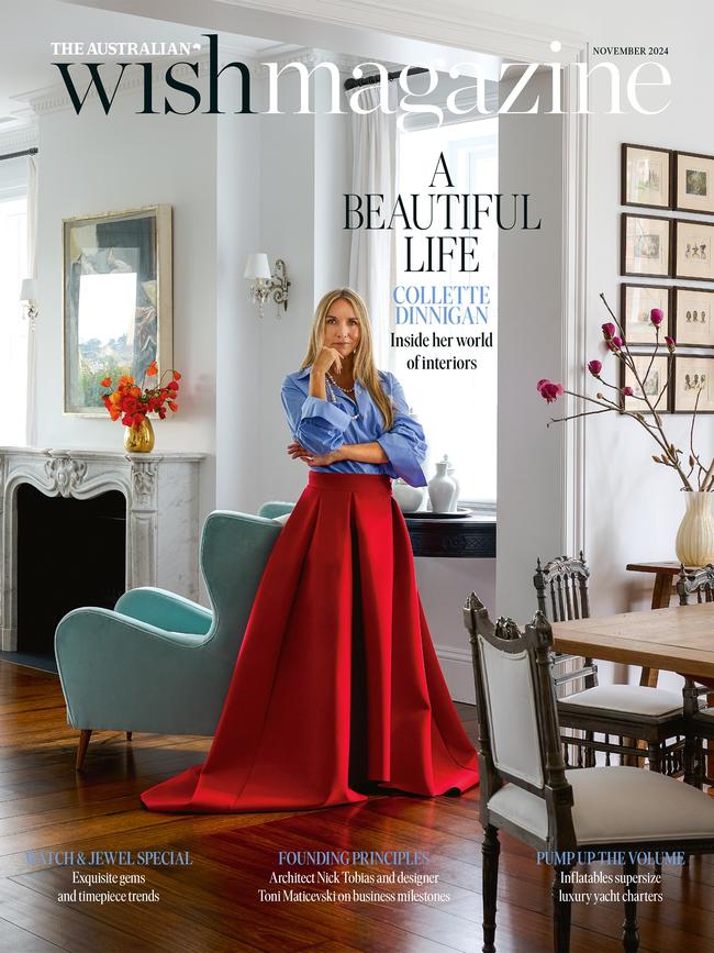 The November WISH Magazine features cover star Collette Dinnigan. Out on Friday November 1 in The Australian. Picture: Earl Carter