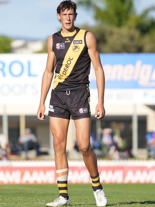 Giant Glenelg teenager Harrison Ramm. Picture: Gordon Anderson/Glenelg FC