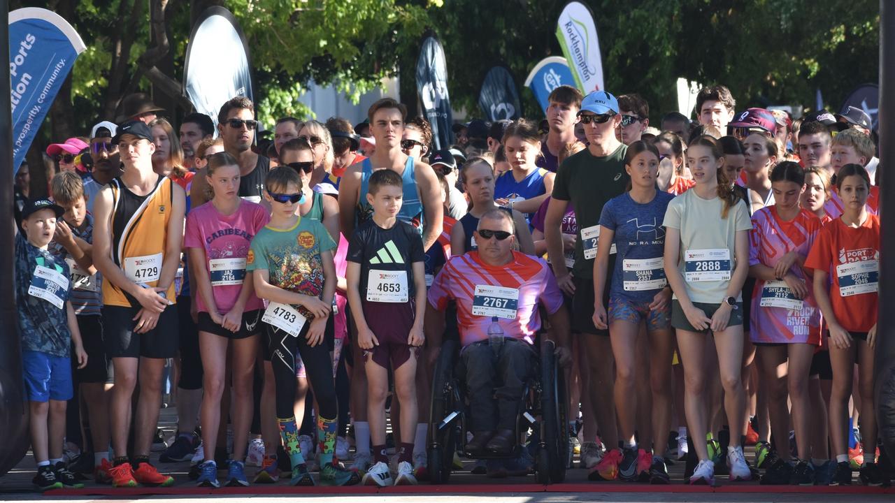 The start of the 5km event at the annual Rocky River Run in Rockhampton on May 18, 2025.