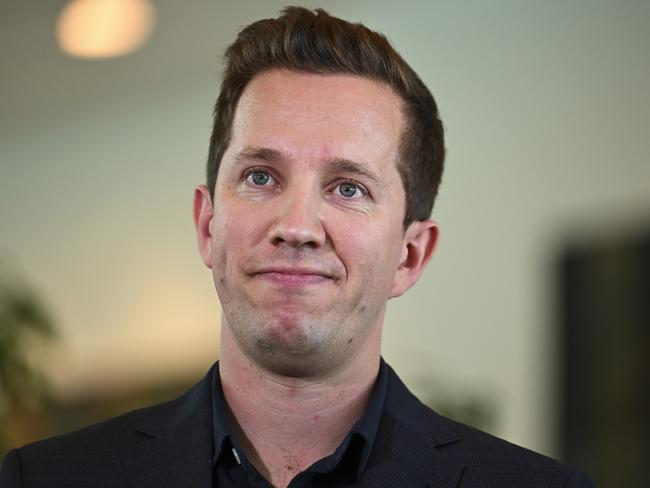 High profile Greens MP Max Chandler-Mather MP lost his seat as a red wave took over Australia on Saturday night. Picture: NewsWire / Martin Ollman