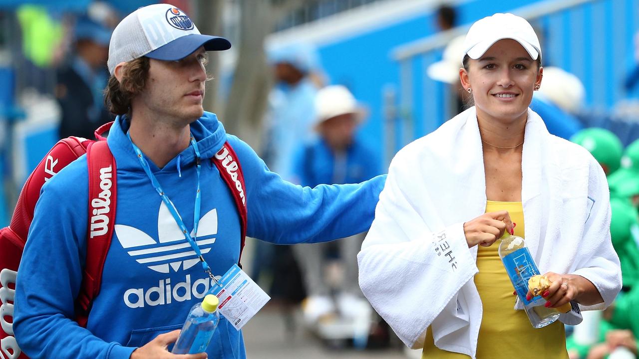 Tyrone Vickery with Arina Rodionova in happier times, back in 2016. Picture: Getty