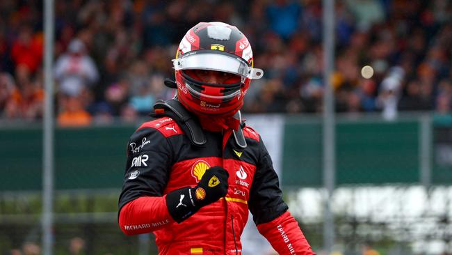 Pole position qualifier Carlos Sainz of Spain