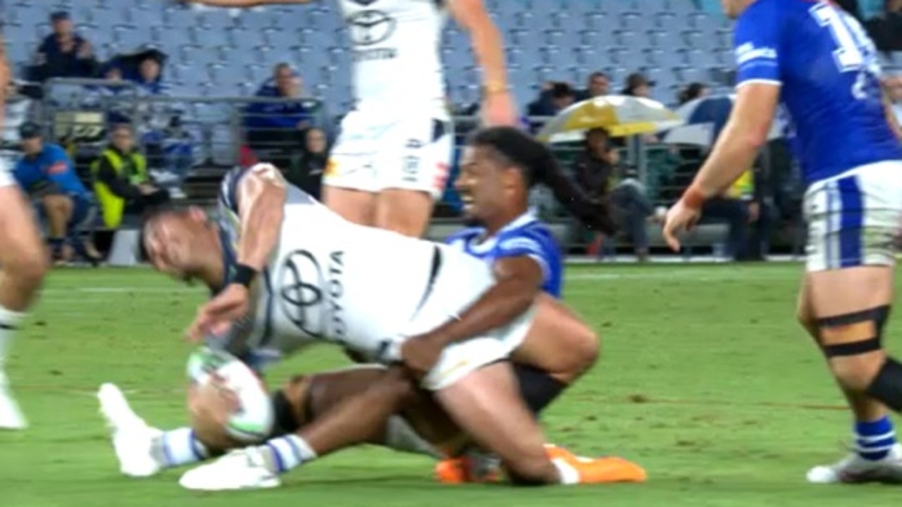 Jayden Okunbor served a one game ban for his hip-drop tackle on Jason Taumalolo. Picture: Supplied