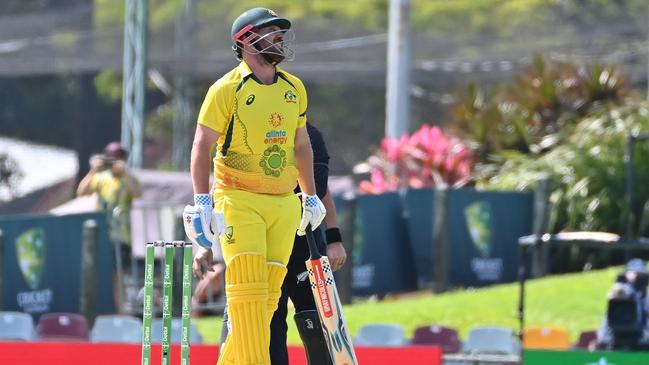 Aaron Finch of Australia. Photo by Emily Barker/Getty Images