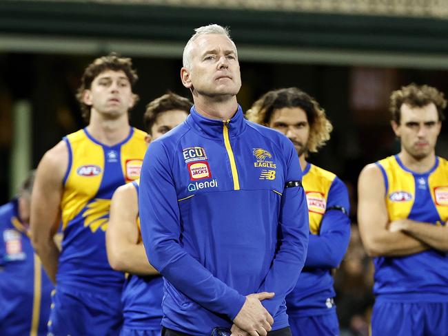 West Coast coach Adam Simpson during the Round 15 AFL match between the Sydney Swans and West Coast Eagles at the   SCG on June 24, 2023. Photo by Phil Hillyard(Image Supplied for Editorial Use only - **NO ON SALES** - Â©Phil Hillyard )