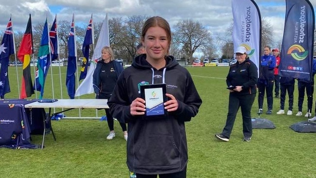 Tasmanian Matilda Lange was one of the best players for her state. Picture: Calvin Christian School.