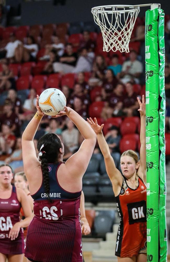 Tia Crombie playing for Queensland Under-17s, 2023