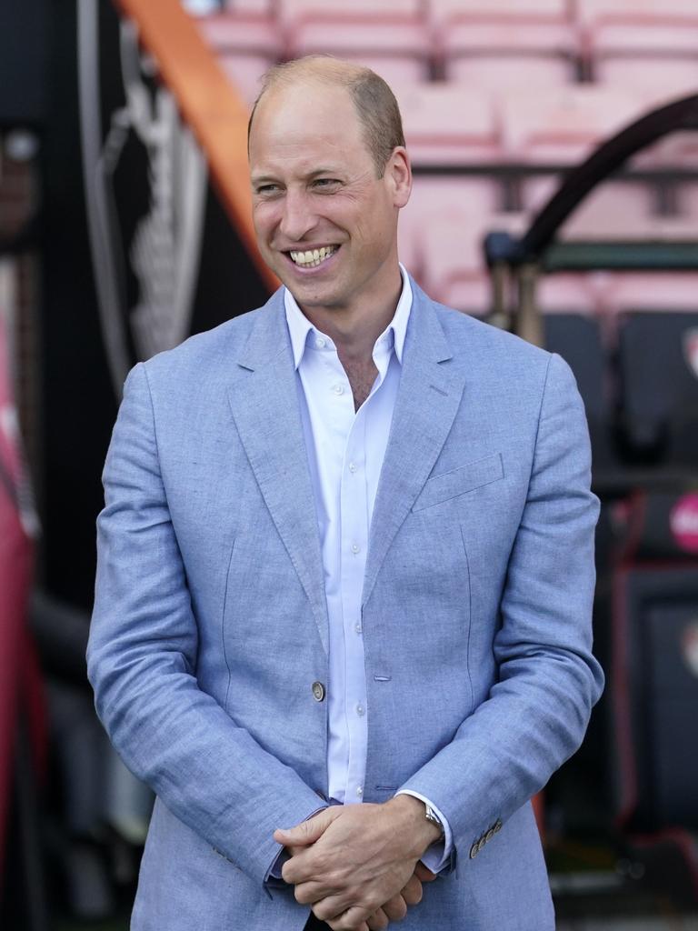 Prince William enjoying the attention. Picture: Andrew Matthews – WPA Pool/Getty Images