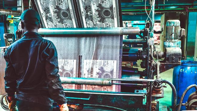 Printing traditional Wax fabric in West Africa