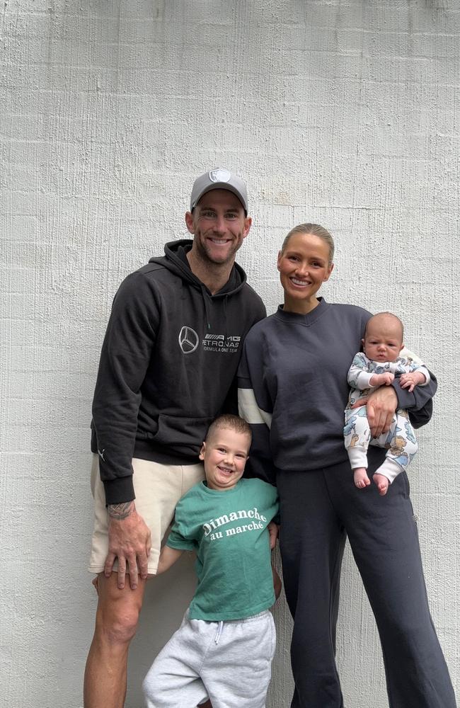 Kahlia and Jeremy Howe with sons Zander and Saxon. Picture: Supplied