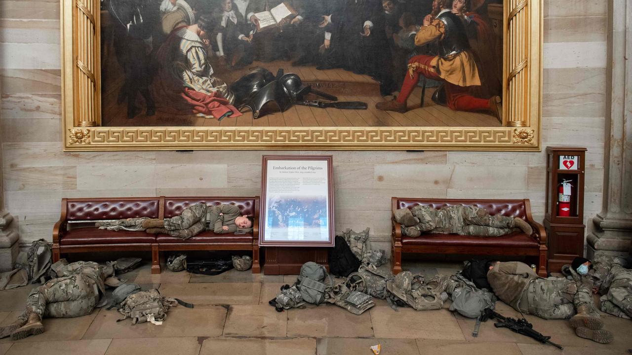 House Speaker Nancy Pelosi has thanked the National Guard for protecting the Capitol. Picture: Saul Loeb/AFP