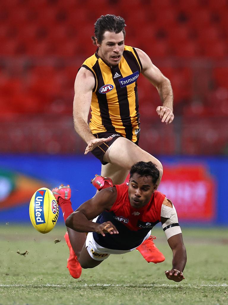 Treading water for the Demons and Hawks isn’t what they want. (Photo by Ryan Pierse/Getty Images)