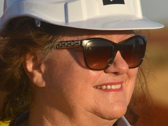 Roy Hill Gina Rinehart Pictures. Gina Rinehart at Roy Hill. Images sourced by Anthony DeCeglie.