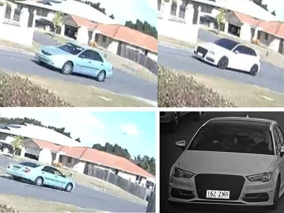 The cars that were allegedly involved in the incident. Picture: QPS.