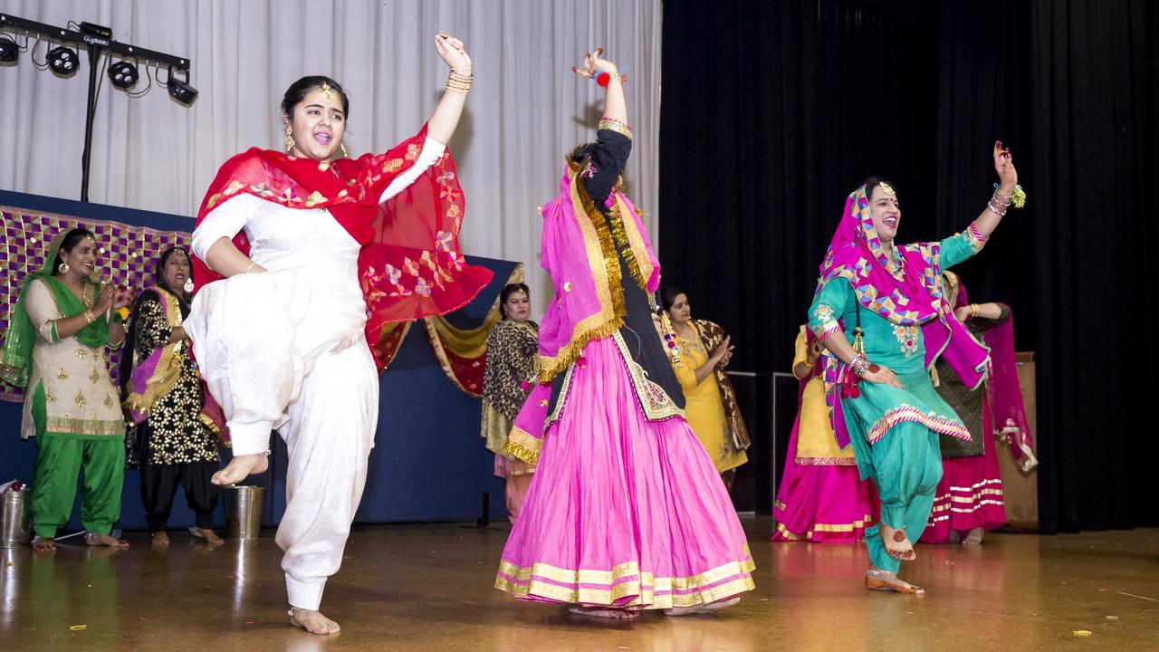 At the 2019 Vaisakhi Festival in Toowoomba (left) Komal Kaur and Rajwant Jhajj (right) Picture: Nicola Lancaster