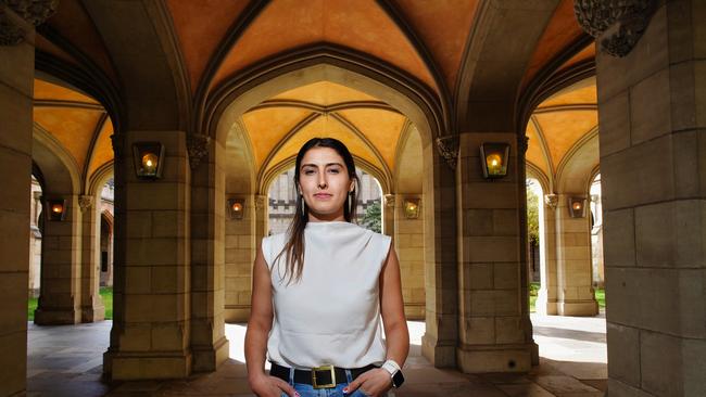 Michigan Institute of Technology student Talia Khan at Melbourne University. Picture: NewsWire / Luis Enrique Ascui