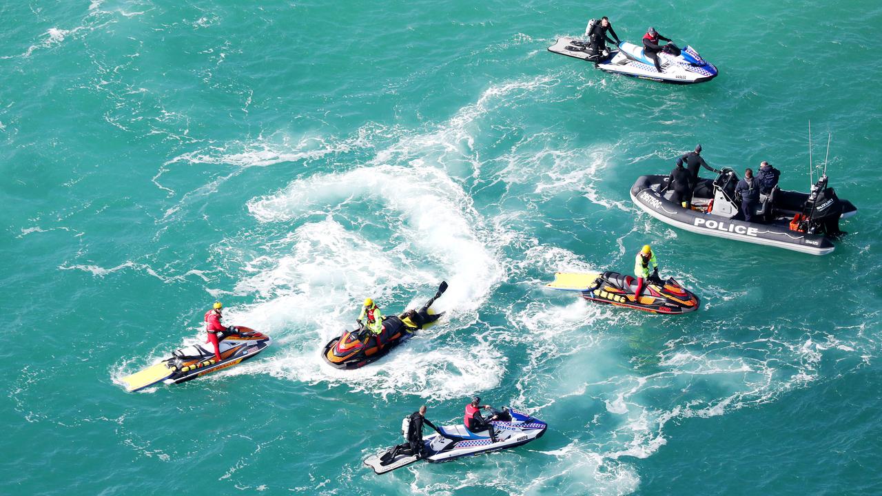 The search for the missing Yak-52 plane around South Stradbroke Island (Jumpinpin) where the pilot and passenger on board are still missing. Picture: NIGEL HALLETT