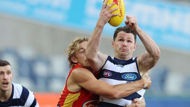 Patrick Dangerfield fears players will start second-guessing themselves when near the ball. Picture: Michael Klein