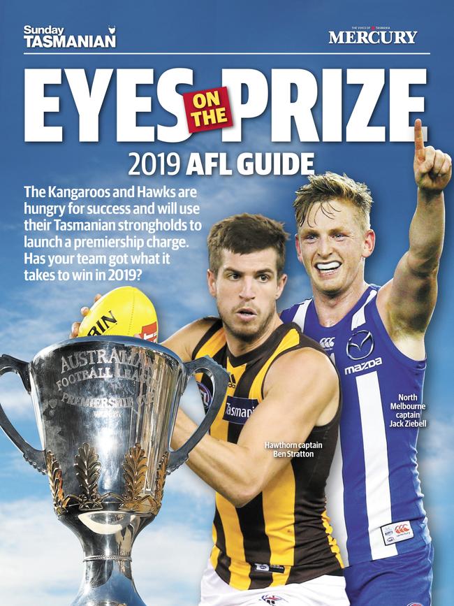 Don’t miss the AFL 2019 GUIDE in tomorrow’s <i>Sunday Tasmanian</i>.