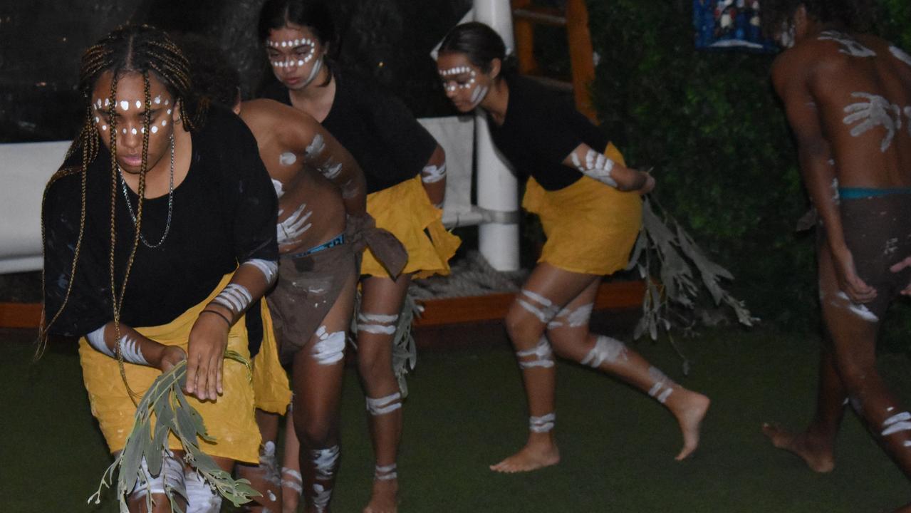 Juru junior dancers performing at the Reconciliation in Action event at Grand View Hotel, Bowen. Picture: Kirra Grimes.