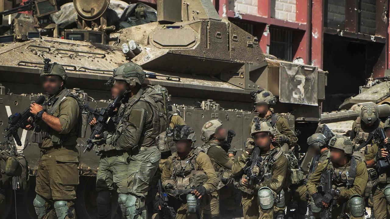 Members of the 401st IDF brigade operating near the Al Quds University in Gaza. Picture: Supplied (Twitter/X @IDFSpokesperson)