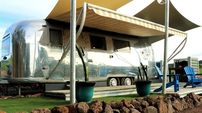 The Smith’s iconic airstream is a popular choice. Picture: Supplied/Glampinghub.com