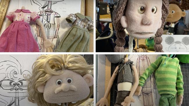 Behind the scenes: handmade puppets and sketches