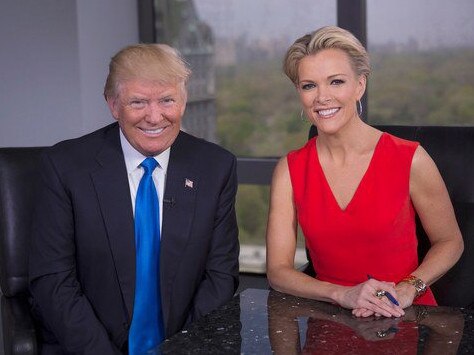 Megyn Kelly with Donald Trump during an interview.