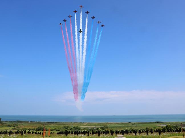 The UK Ministry of Defence and the Royal British Legion's commemorative ceremony marking the 80th anniversary of the World War II D-Day. Picture: AFP