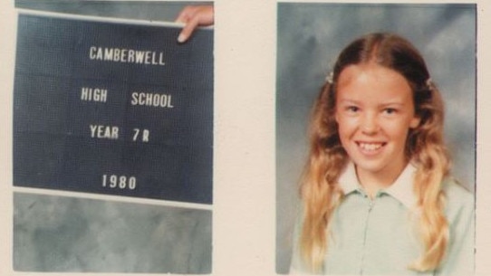 Kylie Minogue’s year 7 school photo. Picture: Instagram