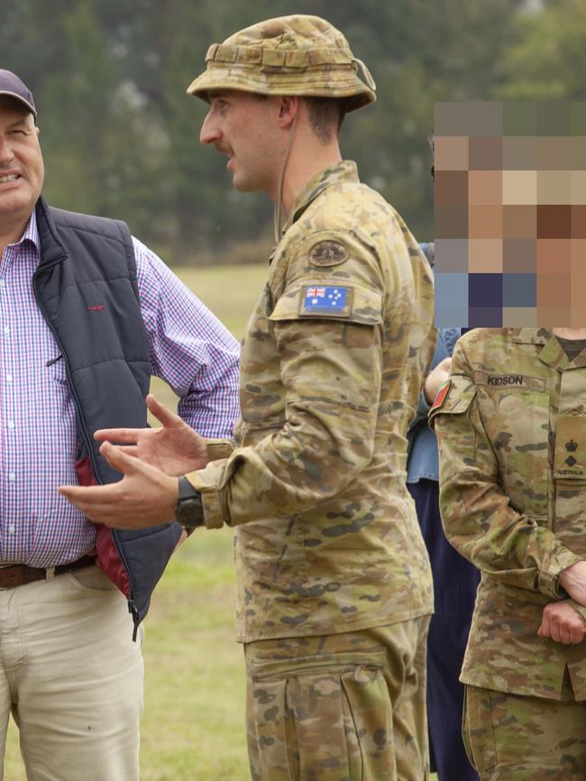 Lieutenant Cody Pratt (in uniform) treated a woman like a “peace of meat” by showing intimate photos of her to his army mates. Picture: ADF/Supplied