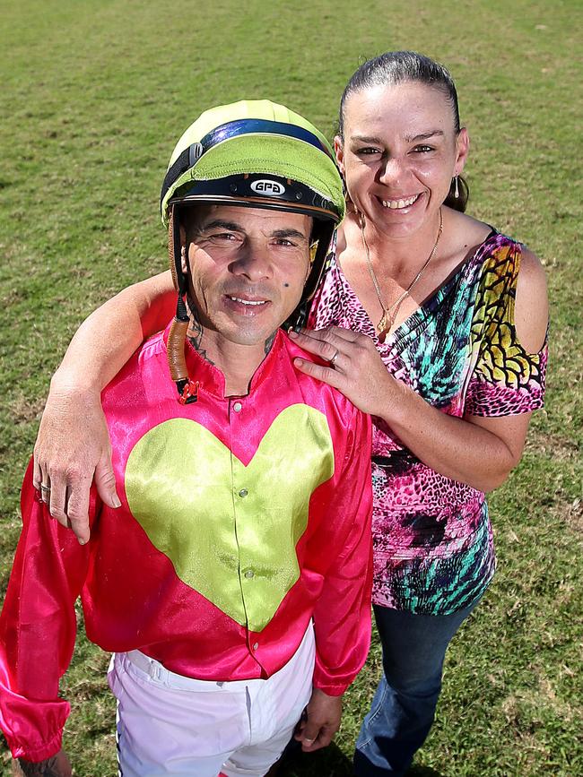 Husband and wife team of jockey Wanderson D'avila and trainer Sharlee. PICTURE: STEWART MCLEAN.