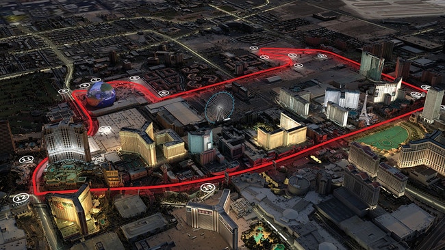 The Strip has been transformed into a racetrack. Picture: Twitter.