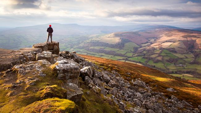 View over Brecon Beacons National Park.