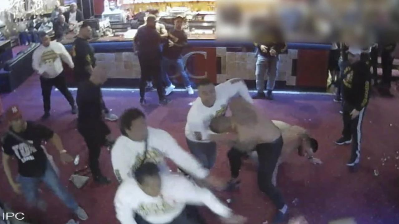 CCTV footage shows the brawl in 2018