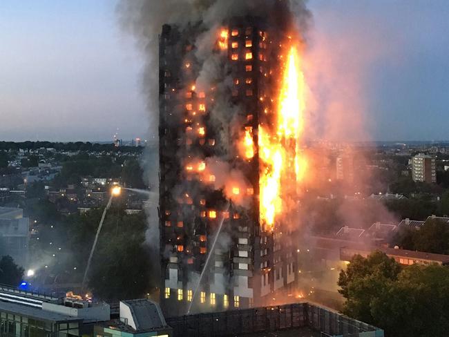 Grenfell Tower, which has 120 flats, went up in flames on Wednesday morning. Picture: Natalie Oxford/AFP