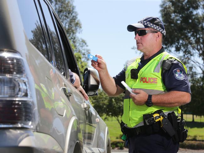 Police across Queensland are being trained and new equip,ent rolled out so every station, everywhere can now do a roadside drug test.Senior Constable Peter Phillips, North lakes station doing a drug test