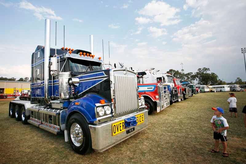 A world record was gained for the most Mack trucks in one spot at the Gatton Showgrounds on Sunday. More than 300 trucks and thousands of locals showed up to check out these giants of the road. Picture: David Nielsen