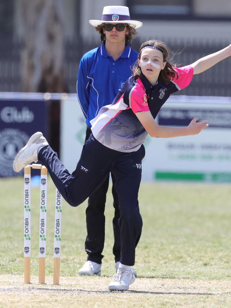 Geelong City bowler Poppy Agg Picture: Mark Wilson