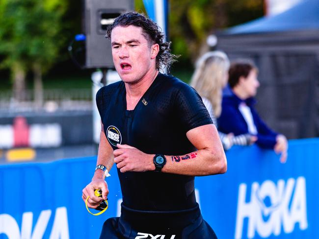 Competitors in the Ironman 70.3 Tasmania in Hobart Picture: Linda Higginson
